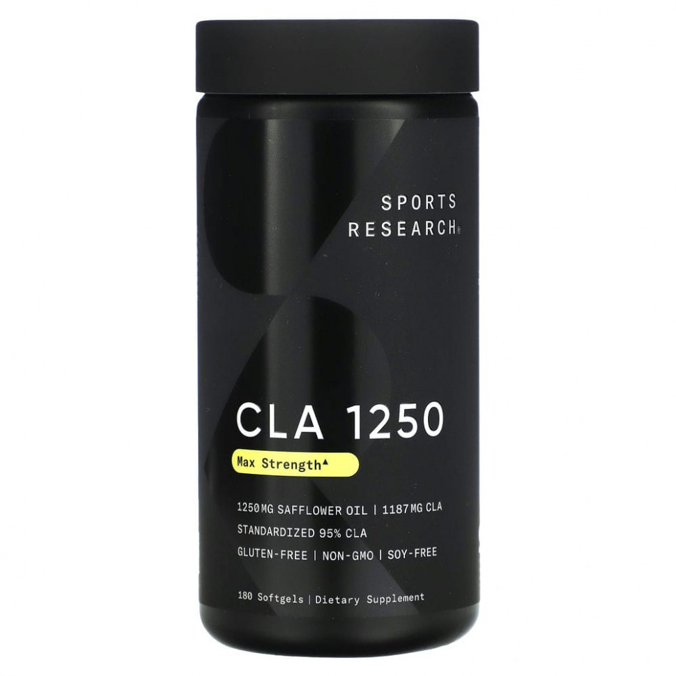 ���� ������ (Iherb) Sports Research, CLA 1250, ������������ �������������, 1250 ��, 180 ������ ��������, ������ �� 5900 ���
