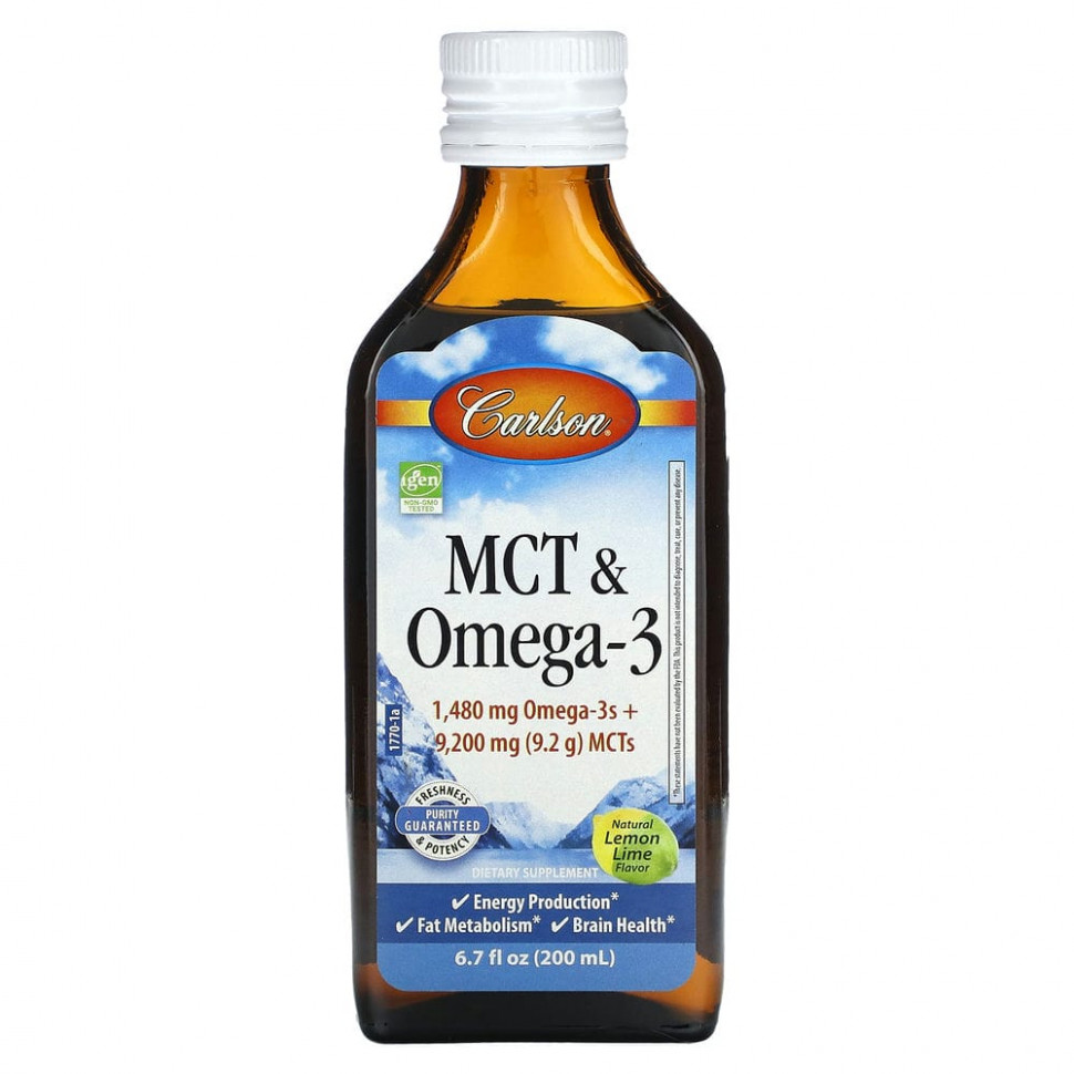 ���� ������ (Iherb) Carlson Labs, MCT � �����-3, ����������� ���� ������-����, 200 �� (6,7 ������ �����), ������ �� 3870 ���