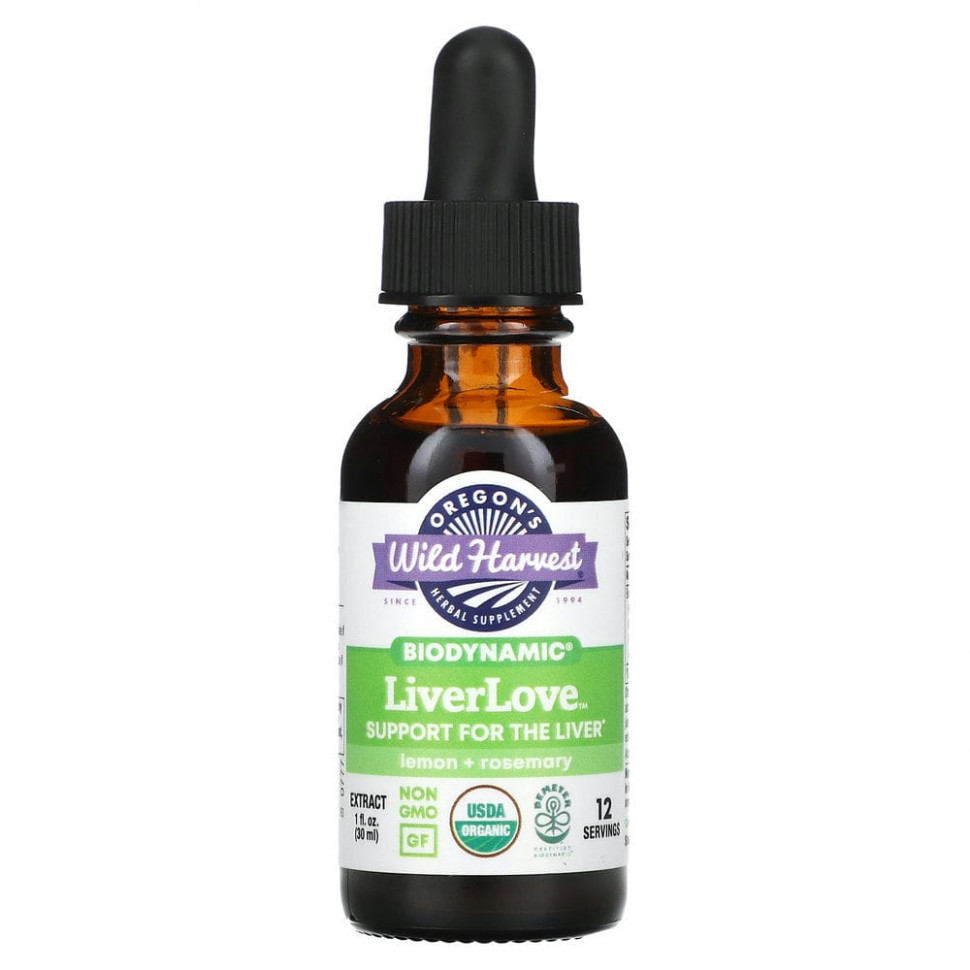 ���� ������ (Iherb) Oregons Wild Harvest, LiverLove, Biodynamic, ����� � ��������, 30 �� (1 ����. �����), ������ �� 2630 ���