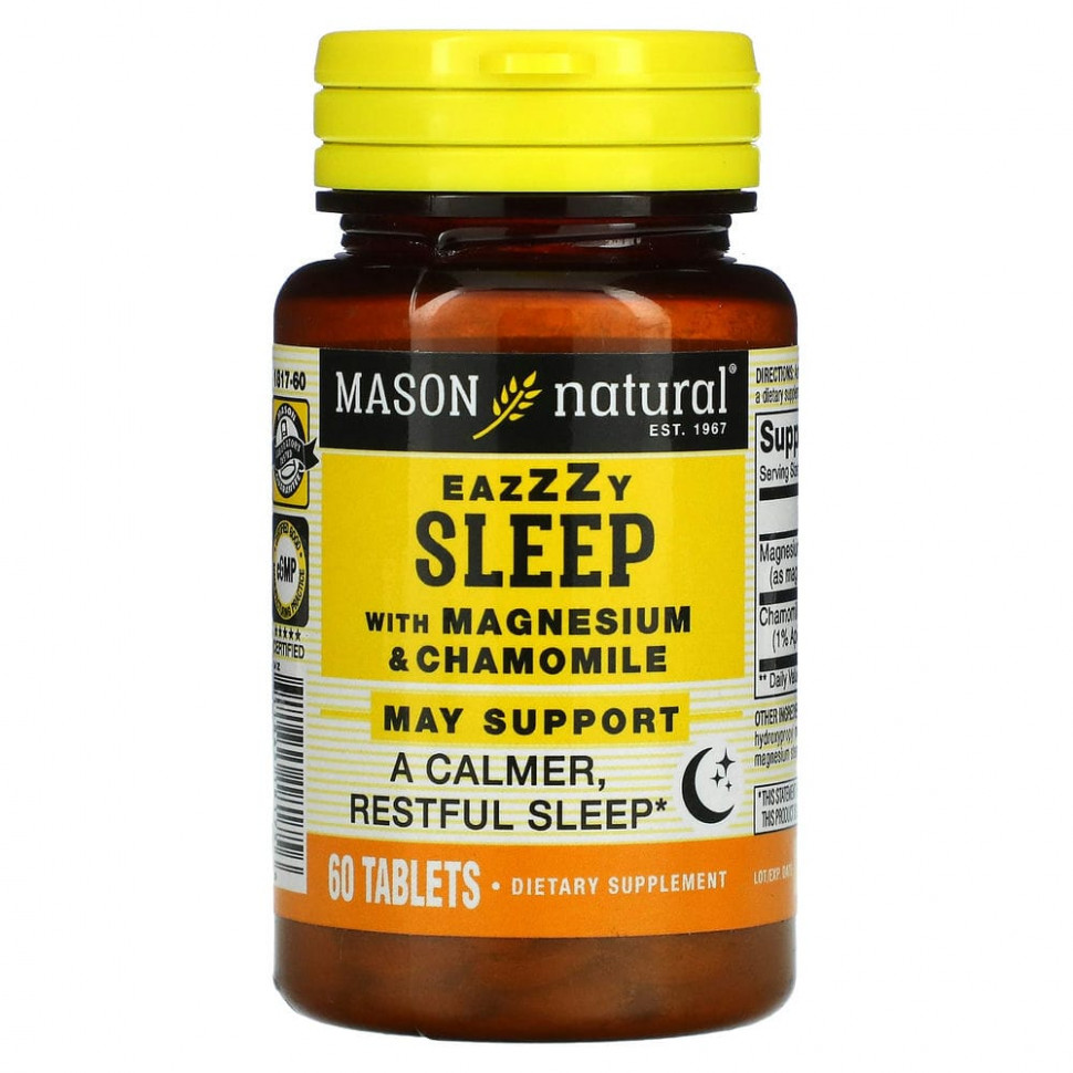 ���� ������ (Iherb) Mason Natural, Eazzzy Sleep � ������� � ��������, 60 ��������, ������ �� 1750 ���