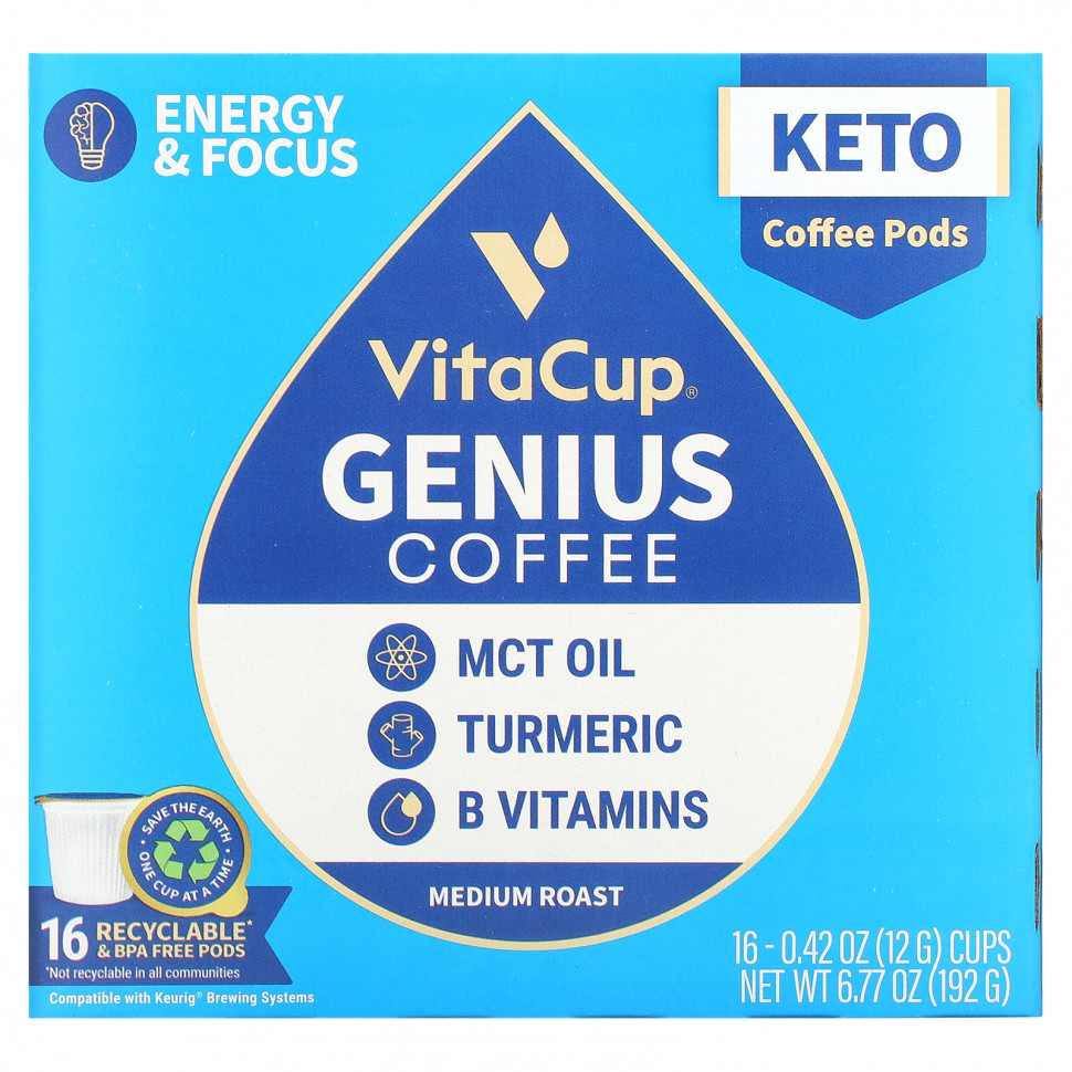   (Iherb) VitaCup, Genius Coffee,  , 16   12  (0,42 )    -     , -, 