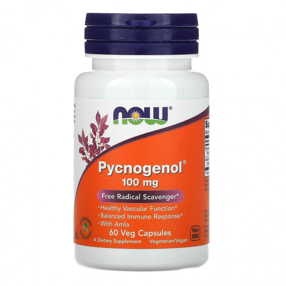 ���� ������ (Iherb) NOW Foods, Pycnogenol, 100 ��, 60 ������������ ������, ������ �� 9010 ���