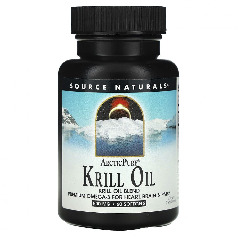   (Iherb) Source Naturals, ArcticPure,  , 500 , 60      -     , -, 