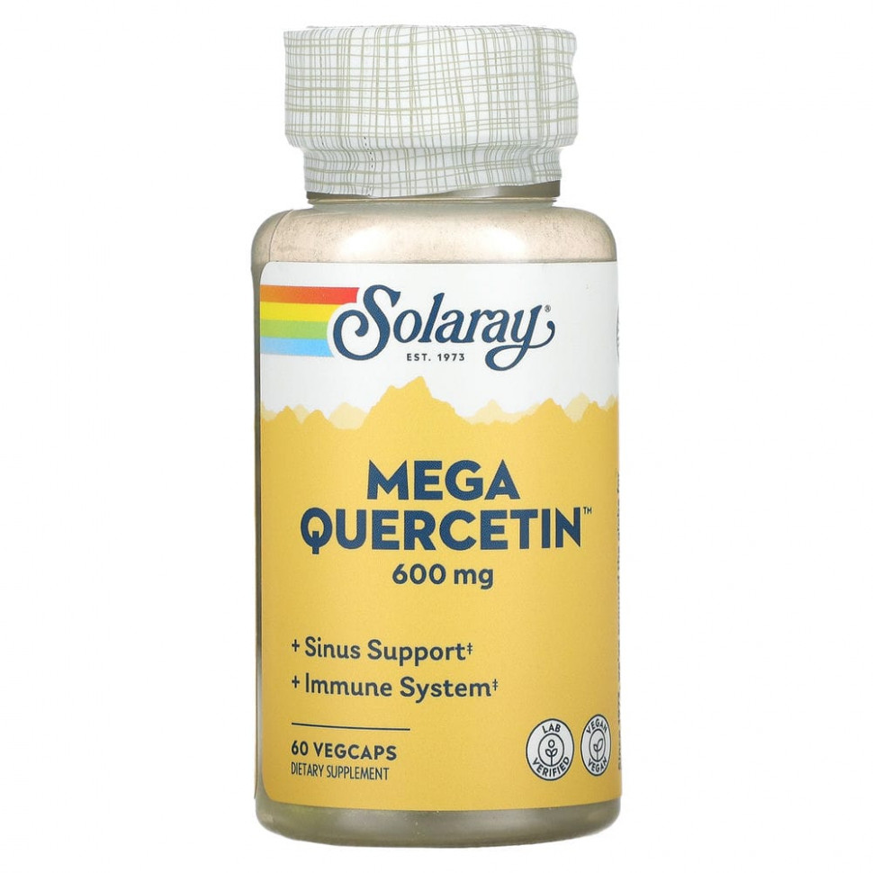   (Iherb) Solaray, Mega Quercetin, 600 , 60      -     , -, 