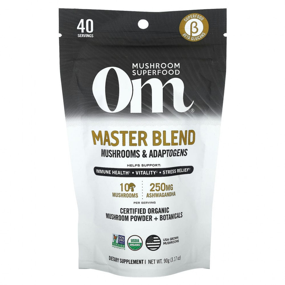   (Iherb) Om Mushrooms, Mushroom Master Blend,  , 90  (3,17 )    -     , -, 