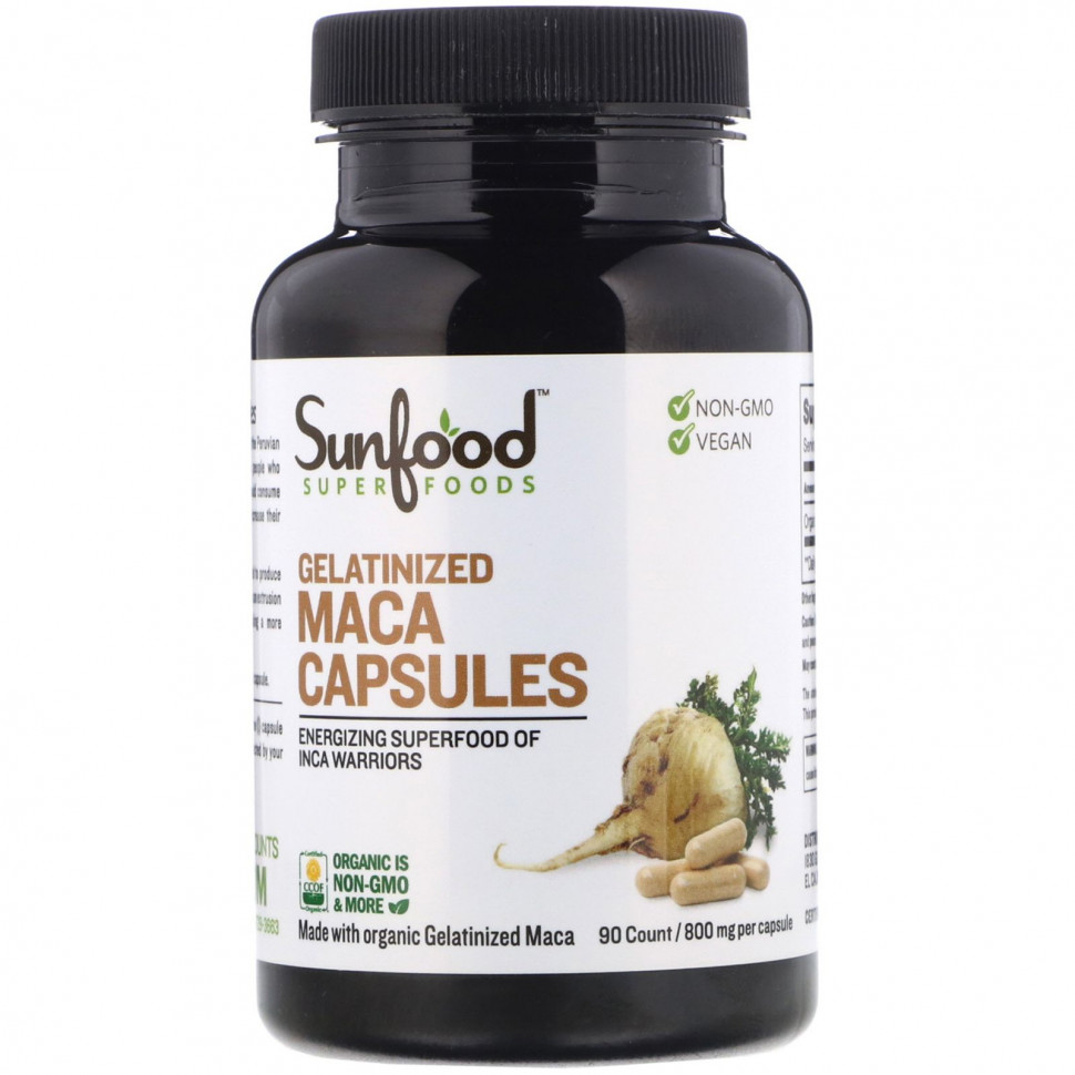   (Iherb) Sunfood,   , 800 , 90     -     , -, 