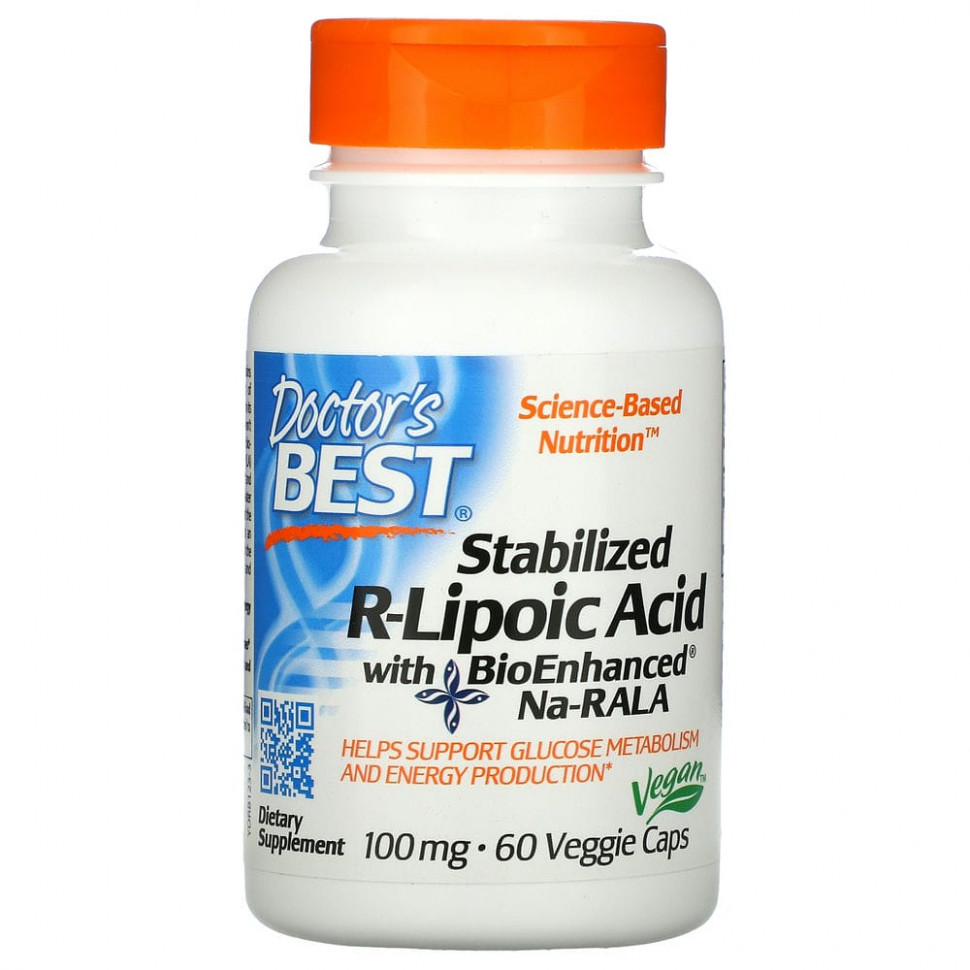 ���� ������ (Iherb) Doctor's Best, ����������������� R-�������� ������� � BioEnhanced Na-RALA, 100 ��, 60 ������������ ������, ������ �� 4010 ���