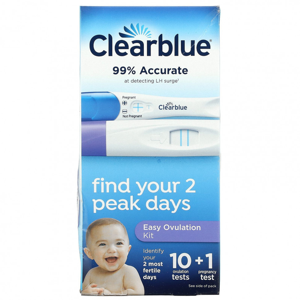   (Iherb) Clearblue, Easy Ovulation Kit, 10    + 1       -     , -, 