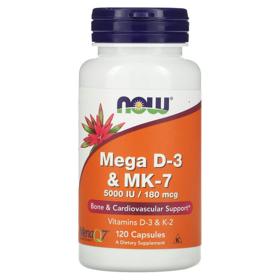 ���� ������ (Iherb) NOW Foods, Mega D-3 � MK-7, 120 ������, ������ �� 4740 ���