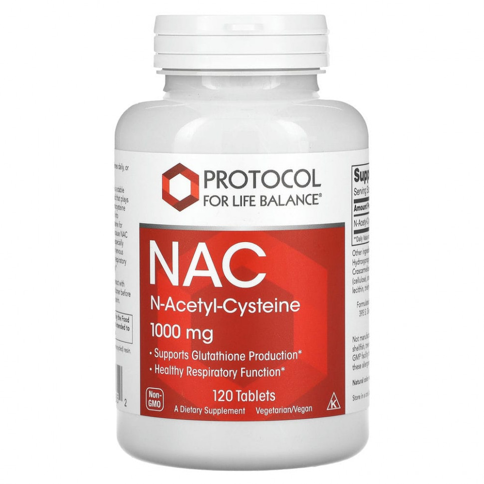   (Iherb) Protocol for Life Balance, NAC, 1000 , 120     -     , -, 