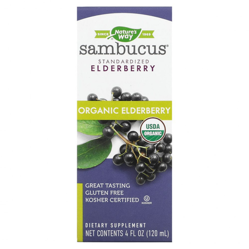   (Iherb) Nature's Way, Sambucus,   ,  , 120  (4 . )    -     , -, 