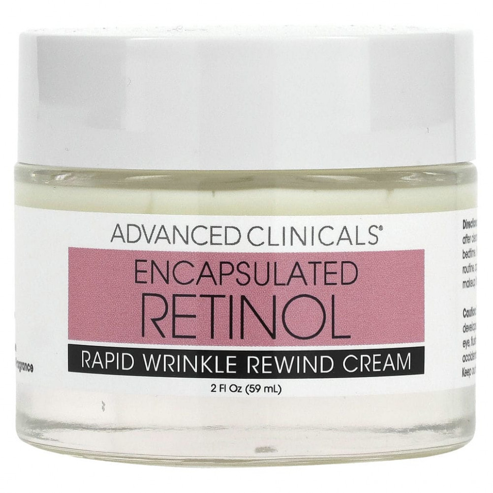   (Iherb) Advanced Clinicals, Encapsulated Retinol, Rapid Wrinkle Rewind Cream, Fragrance Free, 2 fl oz (59 ml)    -     , -, 