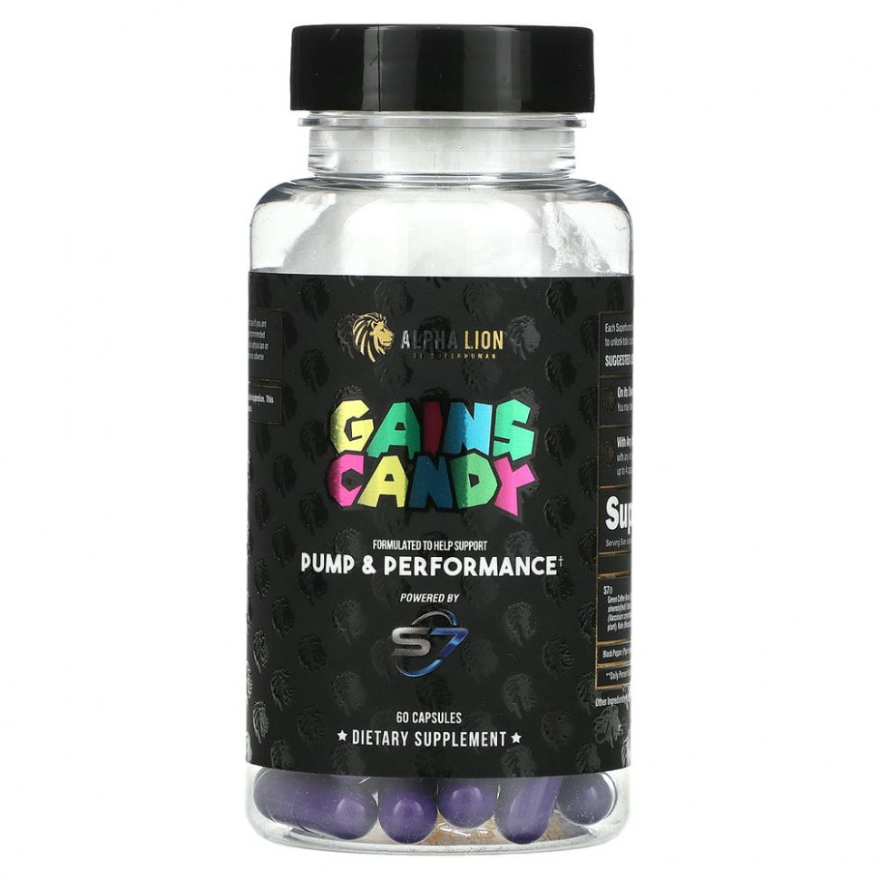 ���� ������ (Iherb) ALPHA LION, Gains Candy, S7`` 60 ������, ������ �� 4700 ���