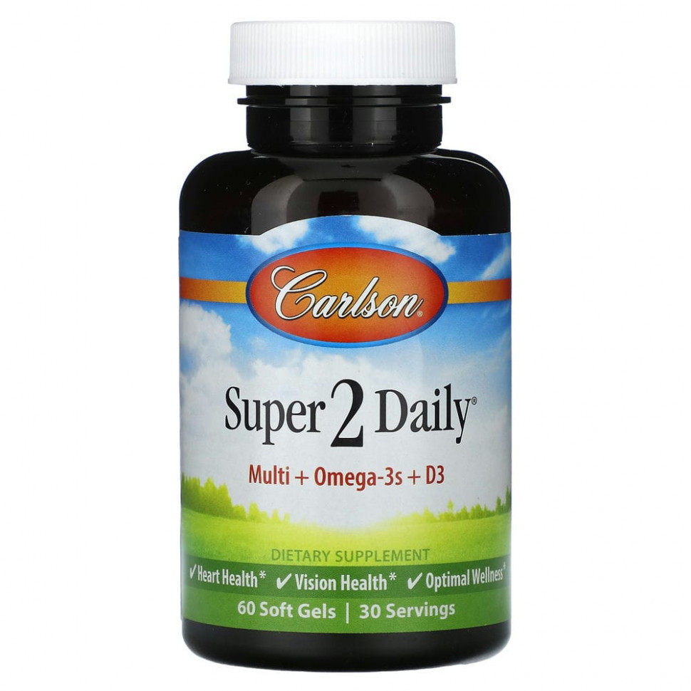   (Iherb) Carlson, Super 2 Daily, 60      -     , -, 