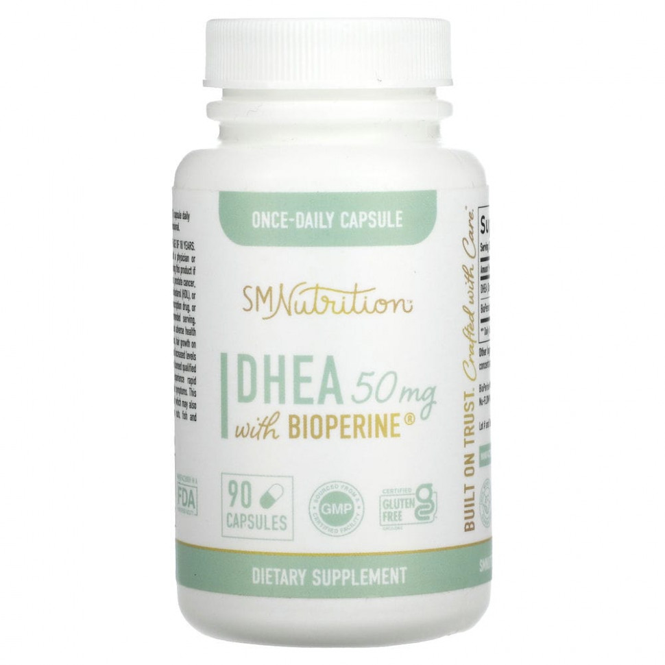   (Iherb) SMNutrition, DHEA with Bioperine , 50 mg , 90 Capsules    -     , -, 