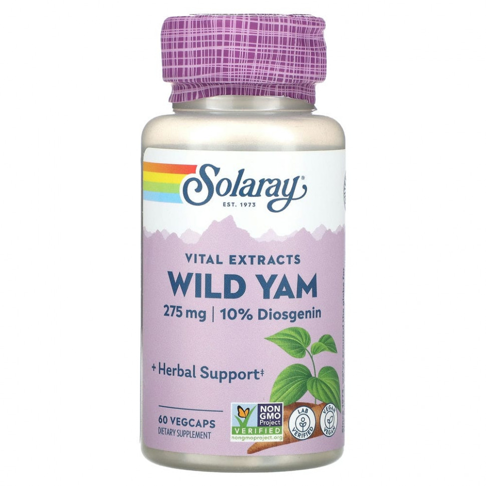 ���� ������ (Iherb) Solaray, Vital Extracts, ����� ���, 275 ��, 60 ������ � ������������ ��������, ������ �� 2490 ���