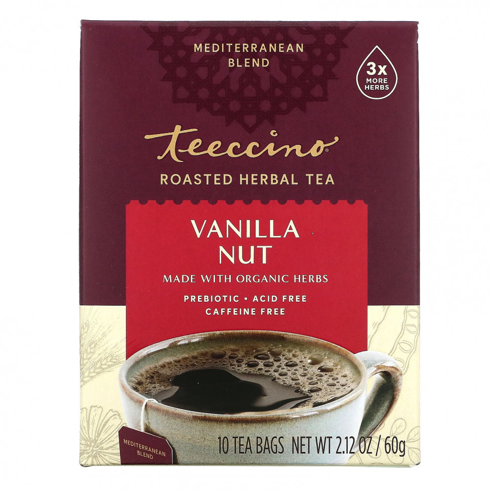 ���� ������ (Iherb) Teeccino, ������� �������� ���, ��������� ����, ��� �������, 10 ������ ���������, 2,12 ����� (60 �), ������ �� 1140 ���