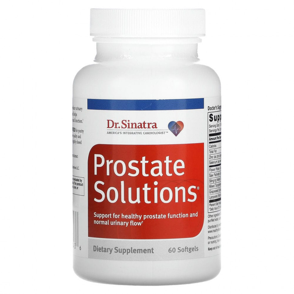 ���� ������ (Iherb) Dr. Sinatra, Prostate Solutions, 60 ������ ��������, ������ �� 4430 ���