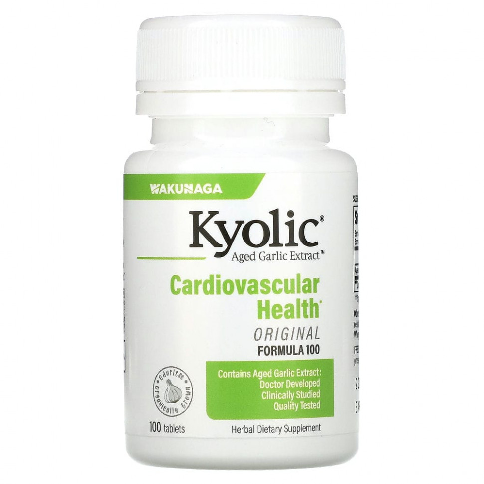   (Iherb) Kyolic, Aged Garlic Extract, Formula 100, 100 Tablets    -     , -, 