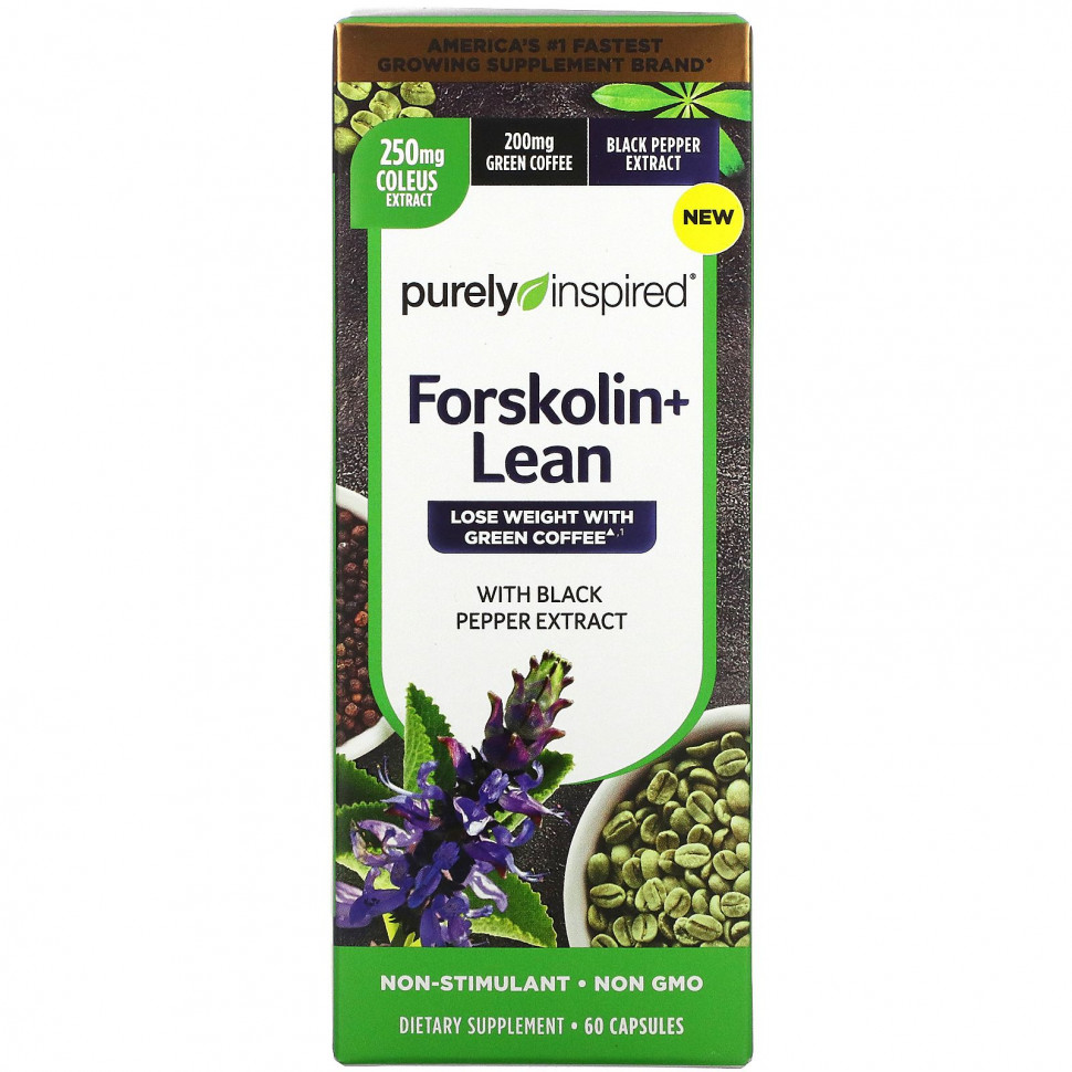 ���� ������ (Iherb) Purely Inspired, Forskolin + Lean, 60 ������, ������ �� 2430 ���