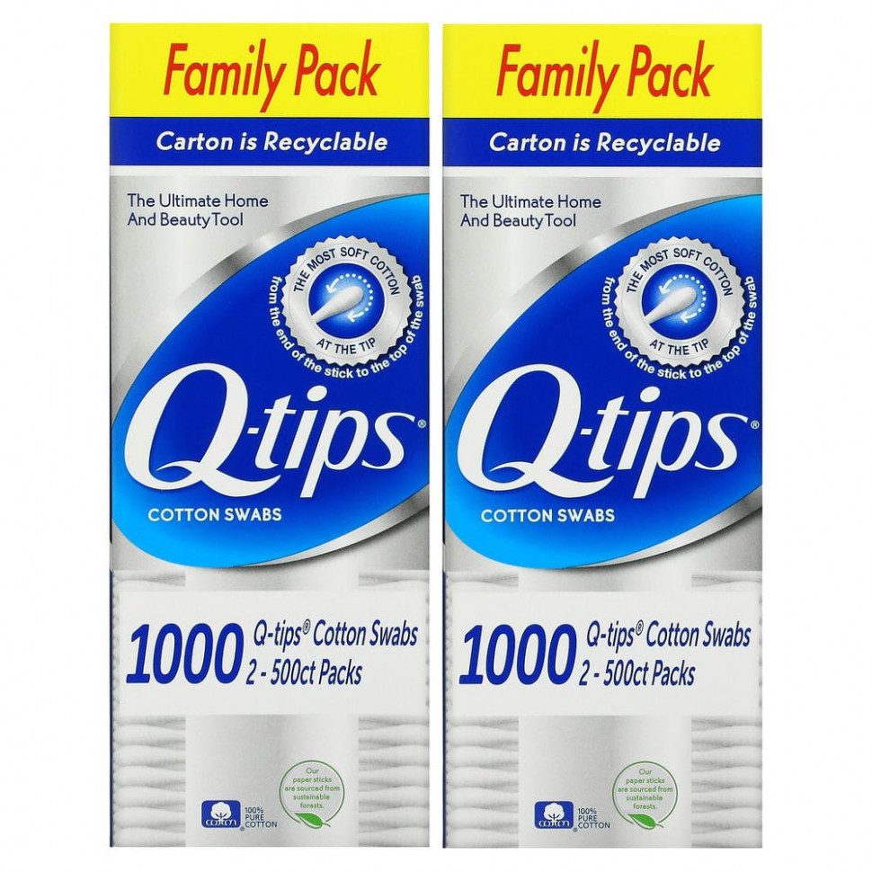 ���� ������ (Iherb) Q-tips, ������ �������, �������� ��������, 2 ��., �� 500 ��������, ������ �� 2390 ���