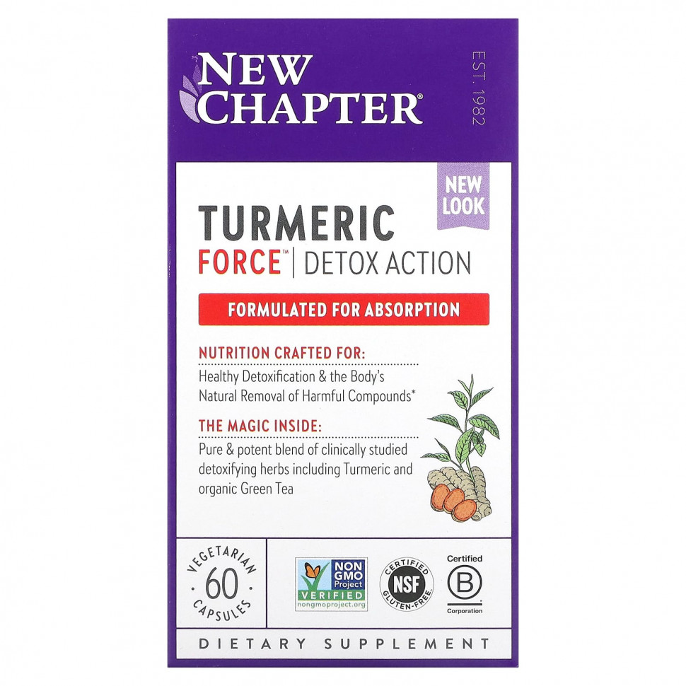   (Iherb) New Chapter, Turmeric Force, Detox Action, 60      -     , -, 