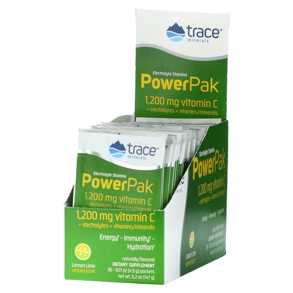 ���� ������ (Iherb) Trace Minerals �, Electrolyte Stamina PowerPak, �������� ����, 30 ������� �� 0,17 ����� (4,9 �) ������, ������ �� 3500 ���