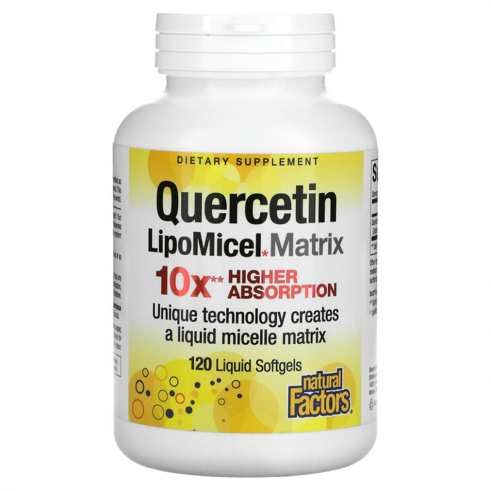 ���� ������ (Iherb) Natural Factors, Quercetin LipoMicel Matrix, 120 ������ ��������, ������ �� 9070 ���