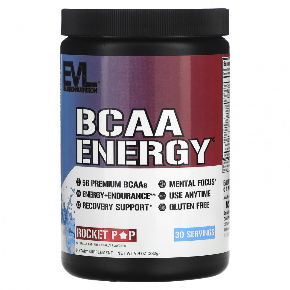 ���� ������ (Iherb) EVLution Nutrition, BCAA ENERGY, Rocket Pop, 282 � (9,9 �����), ������ �� 5080 ���