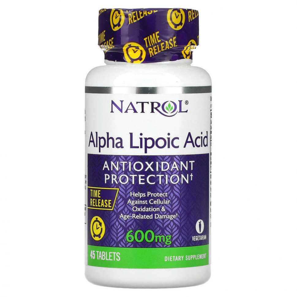 ���� ������ (Iherb) Natrol, �����-�������� �������, ��������� �������������, 600 ��, 45 ��������, ������ �� 2580 ���