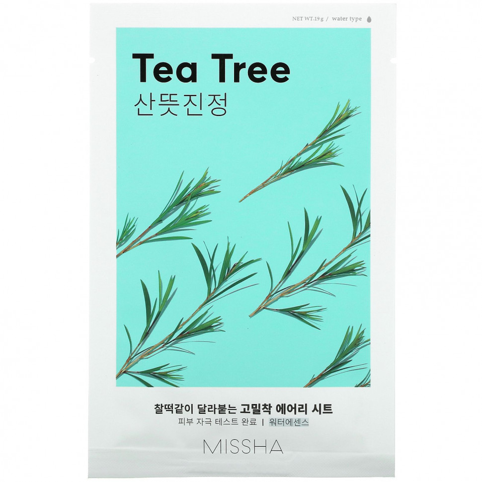   (Iherb) Missha,   Airy Fit Beauty Sheet Mask, Tea Tree, 1 , 19     -     , -, 