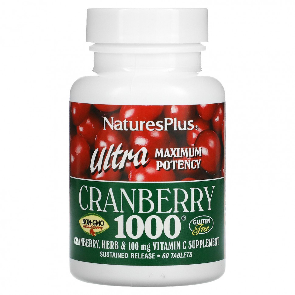   (Iherb) NaturesPlus, Ultra Cranberry 1000, 60     -     , -, 