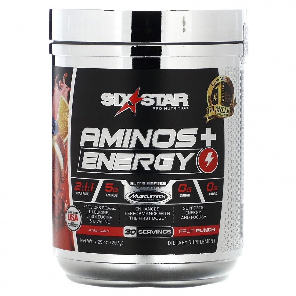   (Iherb) SIXSTAR, Elite Series, Aminos + Energy,  , 207  (7,29 )    -     , -, 