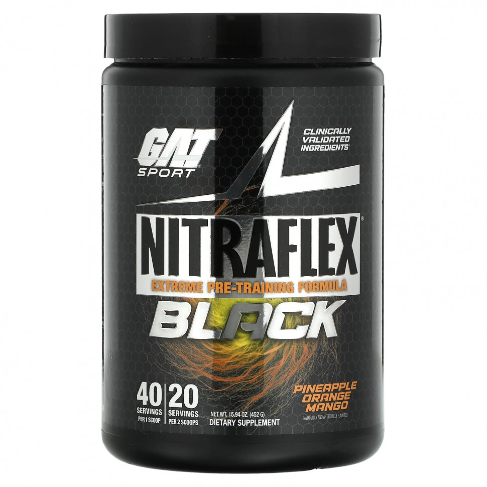 ���� ������ (Iherb) GAT, NITRAFLEX Black, ������, �������� � �����, 452 � (15,94 �����), ������ �� 9960 ���