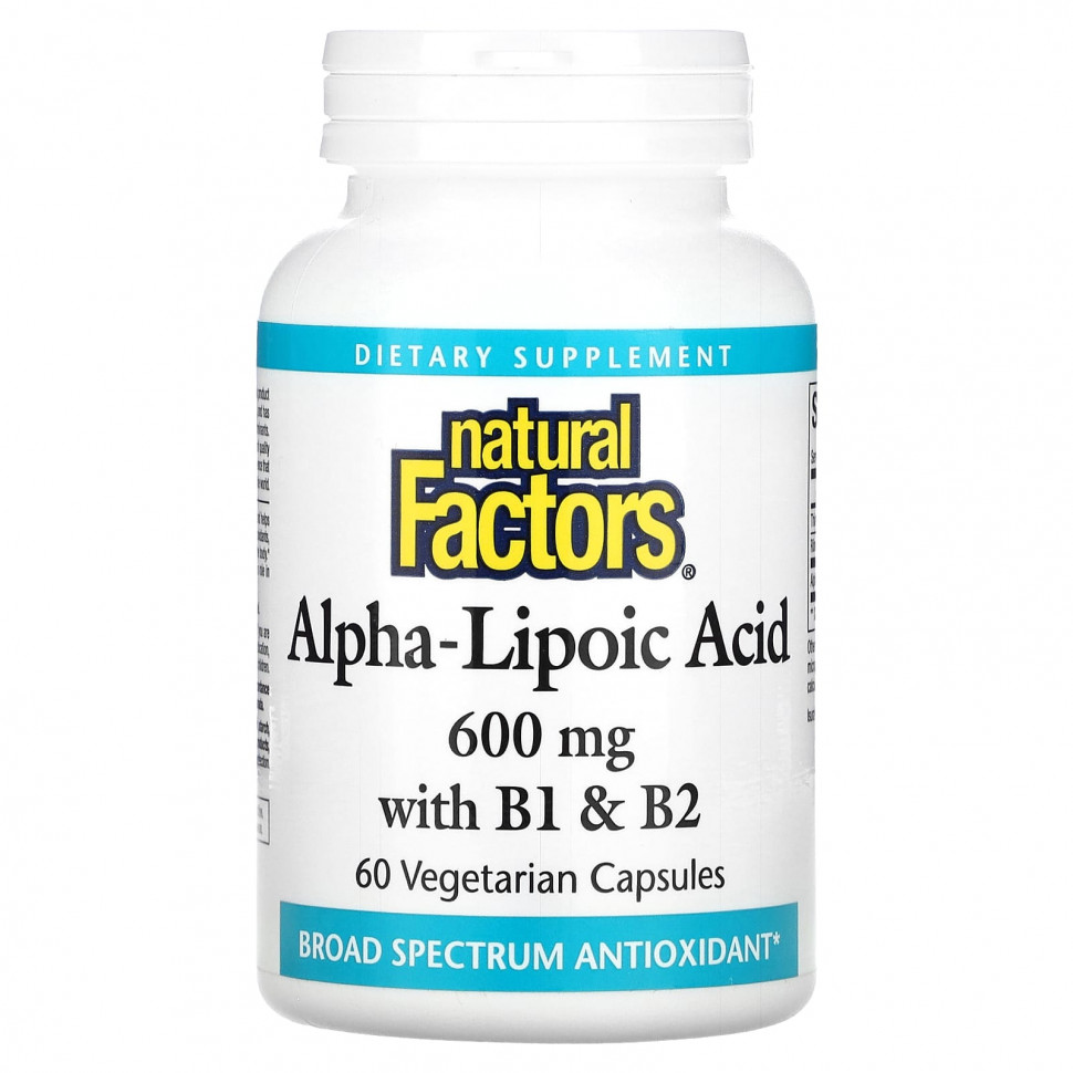   (Iherb) Natural Factors, -    B1  B2, 600 , 60      -     , -, 