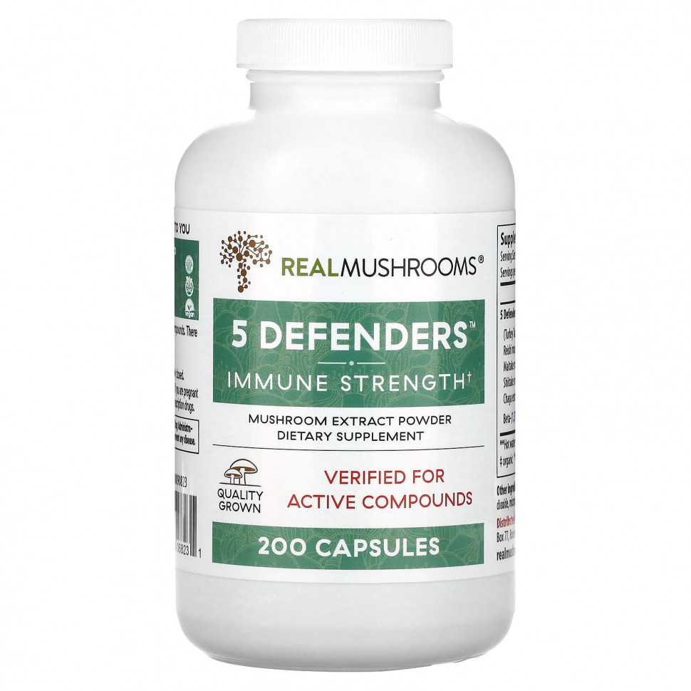   (Iherb) Real Mushrooms, 5 Defenders,    , 200     -     , -, 