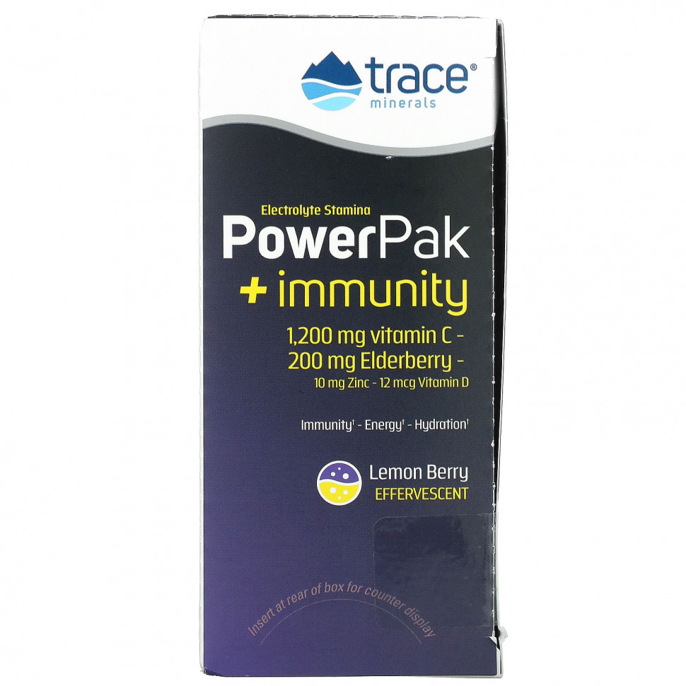 ���� ������ (Iherb) Trace Minerals �, PowerPak + Immunity, ����� � �����, 30 ��������� �� 5,3 � (0,19 �����), ������ �� 3860 ���