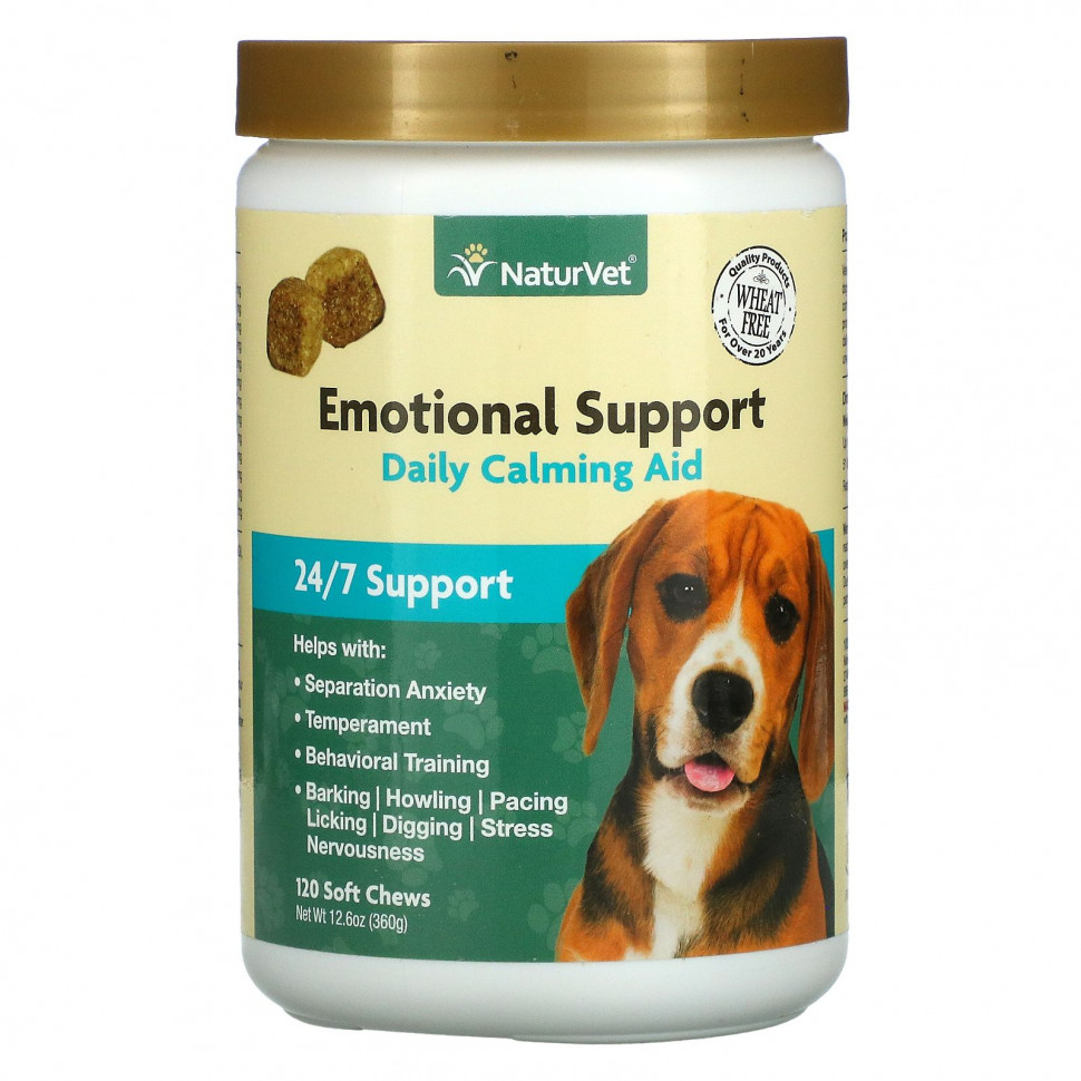 ���� ������ (Iherb) NaturVet, Emotional Support, ���������� ������������� ��������, 120 ����������� ��������, 360 � (12,6 �����), ������ �� 4220 ���