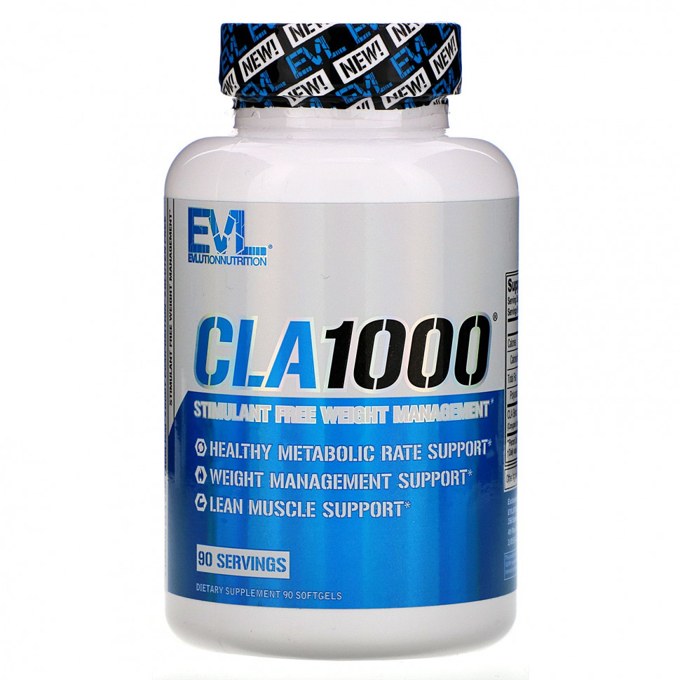 ���� ������ (Iherb) EVLution Nutrition, CLA1000, ������� ��� ��������� ���� ��� ������������, 90 ������, ������ �� 2110 ���