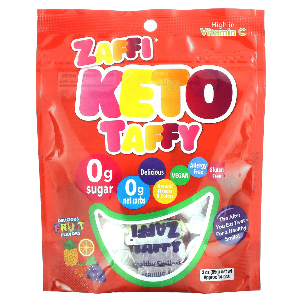   (Iherb) Zollipops, Zaffi, Keto Taffy, , 85  (3 )    -     , -, 