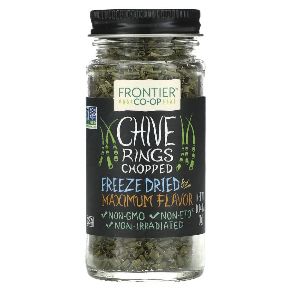 ���� ������ (Iherb) Frontier Co-op, Chives Rings Chopped, 0.14 oz (4 g), ������ �� 960 ���