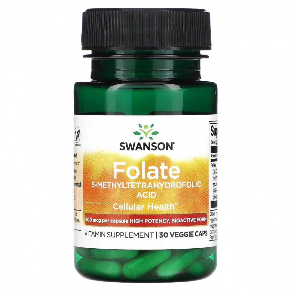 ���� ������ (Iherb) Swanson, �����, 5-����������������������� �������, 800 ���, 30 ������������ ������, ������ �� 670 ���