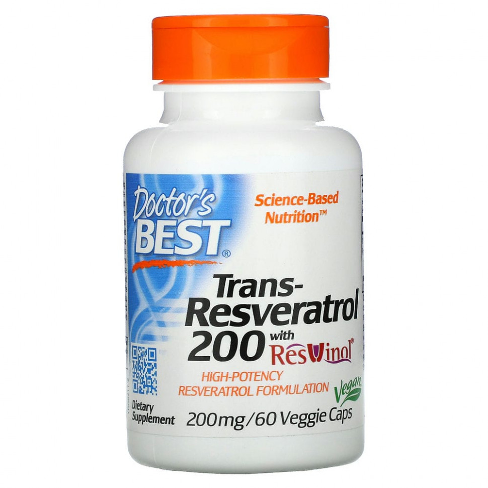 ���� ������ (Iherb) Doctor's Best, �����-����������� 200 � Resvinol, 200 ��, 60 �������������� ������, ������ �� 4270 ���