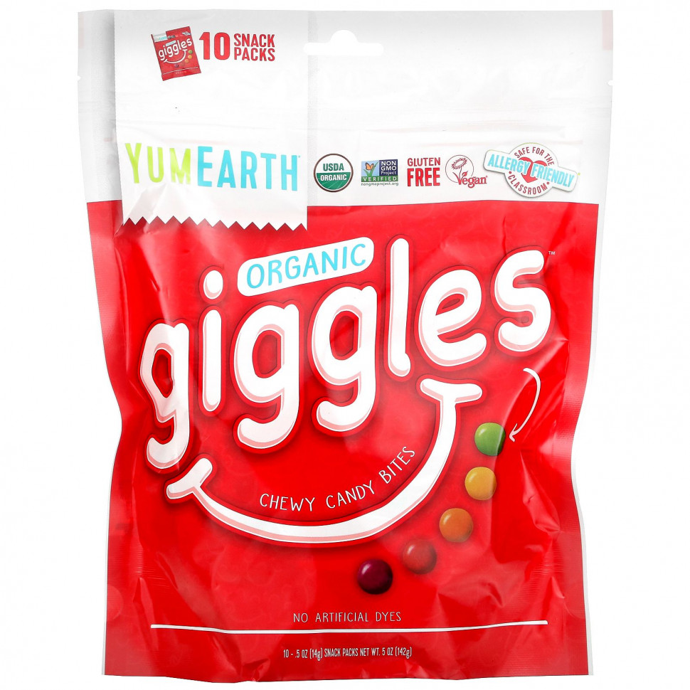   (Iherb) YumEarth, Organic Giggles, 10  ,  14  (0,5 )    -     , -, 