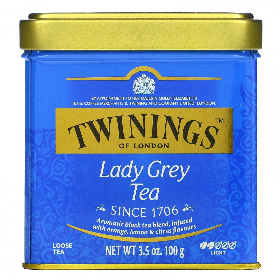 ���� ������ (Iherb) Twinings, Lady Grey, �������� ���, 100 � (3,5 �����), ������ �� 1880 ���