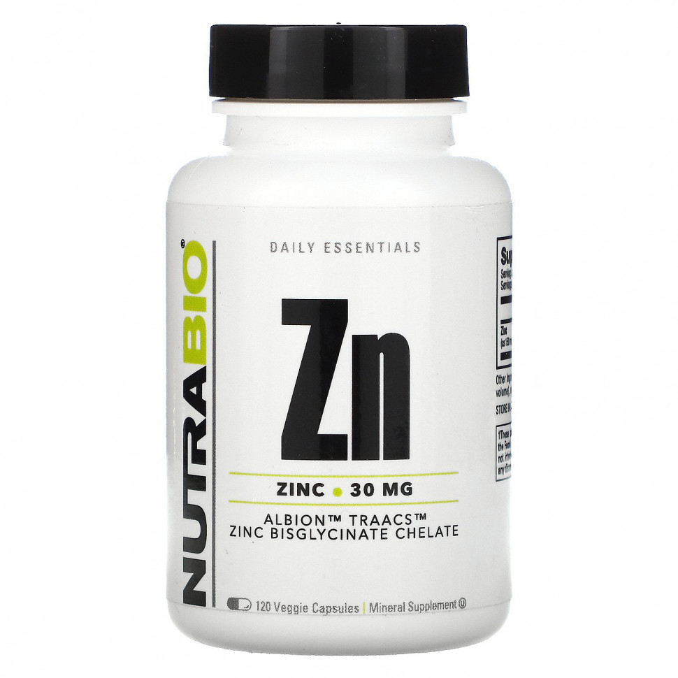���� ������ (Iherb) NutraBio Labs, Zn, ����, 30 ��, 120 ������������ ������, ������ �� 2440 ���