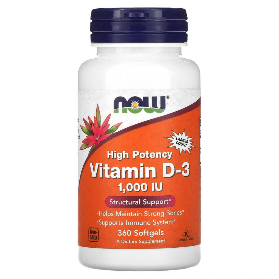   (Iherb) NOW Foods,  D3, 25  (1000 ), 360     -     , -, 