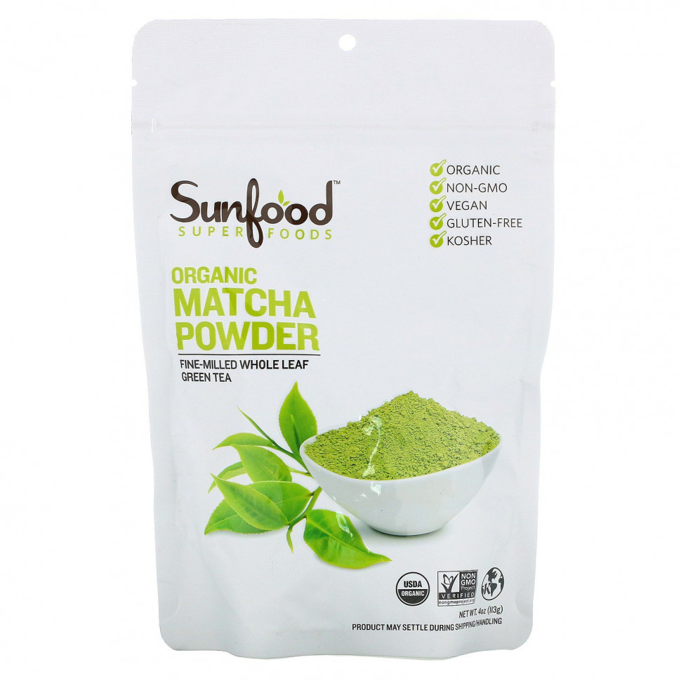 ���� ������ (Iherb) Sunfood, Superfoods, ������������ ����� � �������, 113 � (4 �����), ������ �� 3830 ���
