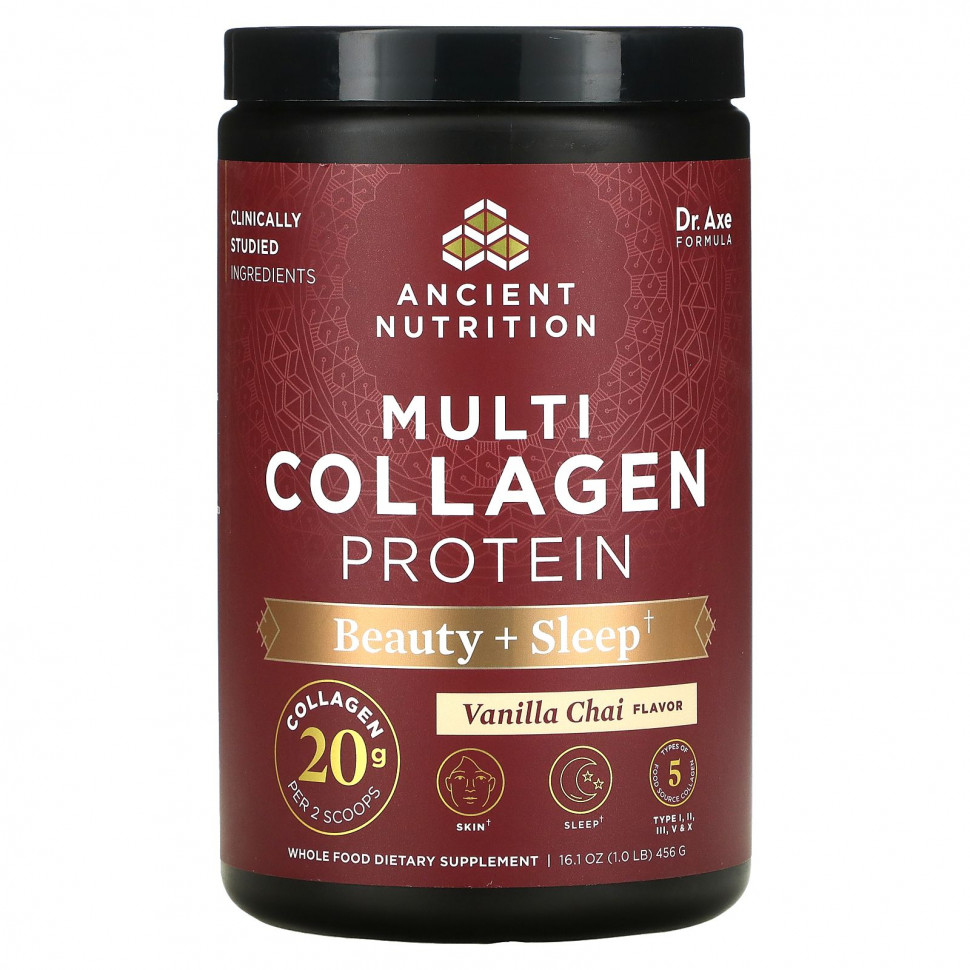   (Iherb) Dr. Axe / Ancient Nutrition, Multi Collagen Protein, Beauty + Sleep,  , 16,5  (467,4 )    -     , -, 