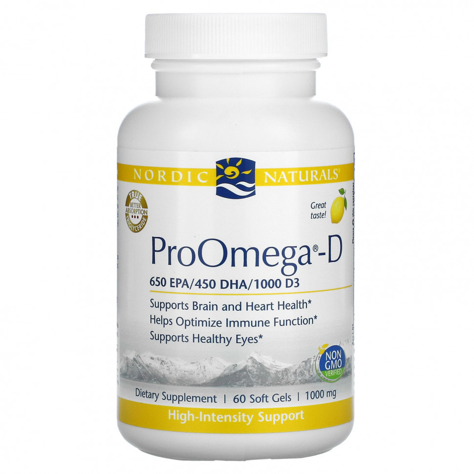 ���� ������ (Iherb) Nordic Naturals, ProOmegaD, �� ������ ������, 1000 ��, 60 ������ ������, ������ �� 4940 ���